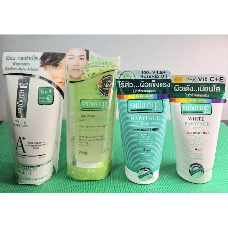 สมูท อี Smooth E Babyface Foam/White Babyface/Babyface Gel/Baby Anti-Melasma โฟมล้างหน้า สูตรไม่มีฟอ