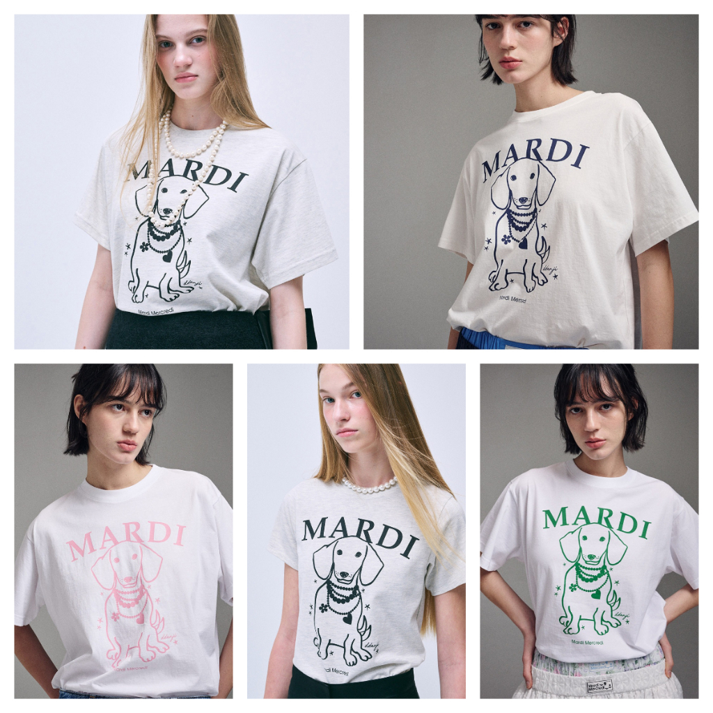mardi mercredi TSHIRT แท้ เสื้อ SWING THE TAIL DDANJI PEARL NECKLACE