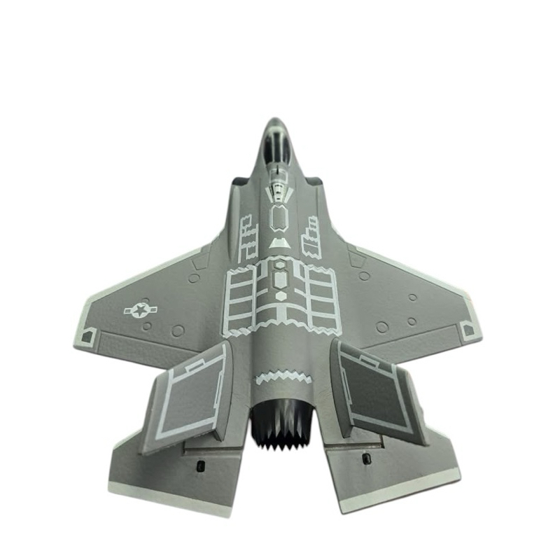 เครื่องบินรบบังคับวิทยุFOAM PLANE F-35 มอเตอร์บัสเลท3D6G มีใจโร3CHรีโมท2.4GHz แบตเตอรี่ชาร์จอุปกรณ์พร้อมเล่น