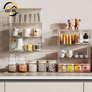 อุปกรณ์จัดเก็บในครัว 27*13*36cm กล่องเก็บของแบบใส ชั้นวางของ…