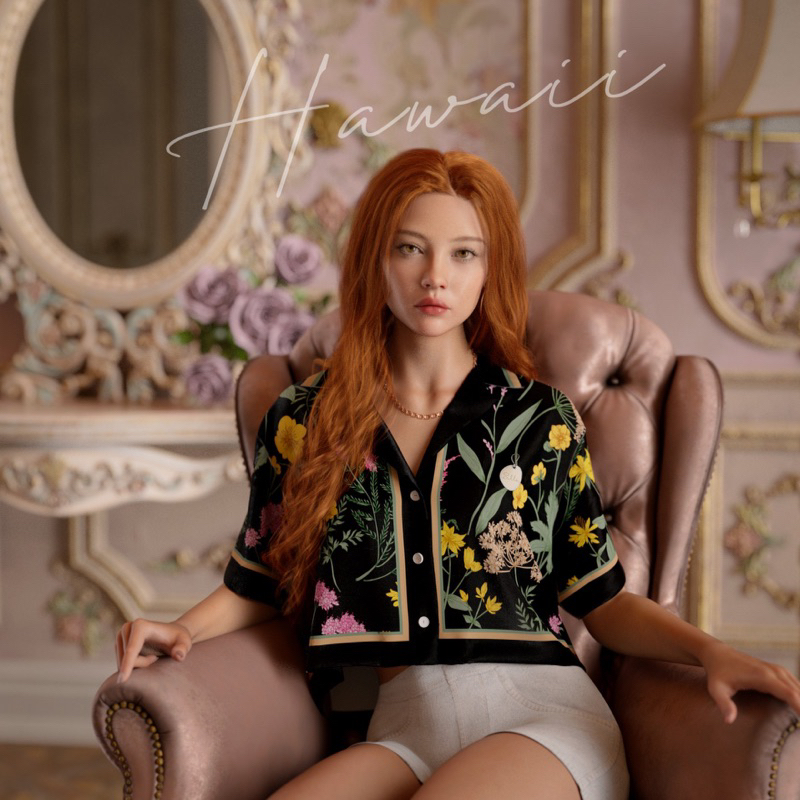SILLA เสื้อฮาวาย (ผู้หญิง) พิมพ์ลายทั้งตัว ผ้านิ่มเด้งสวยมากจ้า