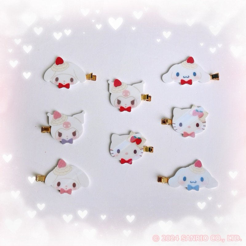 (โค้ด VIDEO ลด 50%) พร้อมส่ง กิ๊บ sanrio คอลขนม แท้