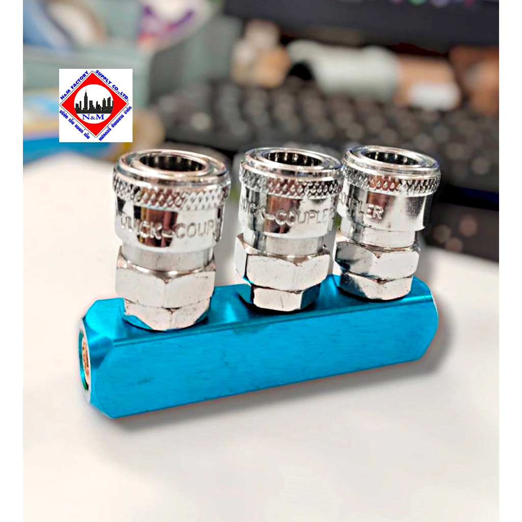 หัวคอปเปอร์ 3 ทางตรง SMT20SM-3I คอปเปอร์ทางแยก คอปเปอร์แยกปั้มลม ขายดี