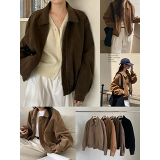 gurls.girl | (พร้อมส่ง) earthtone leather jacket แจ็คเก็ตหนั…