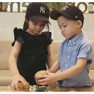 🇹🇭 พร้อมส่งในไทย /ส่งไว หมวกแก๊ปเด็ก หมวกเด็ก ปักตัวอักษร NY หมวกเด็ก2-7ปี children's cap
