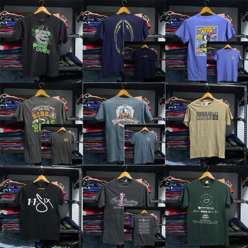 เสื้อยืดมือสอง USA เกรดA-B สภาพดี ไซส์S อก34-36