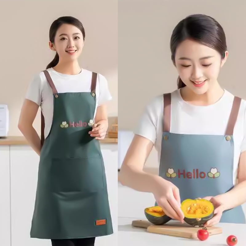 【คุณภาพสูง】PVC ผ้ากันเปื้อน ผ้ากันเปื้อนทำอาหาร ผ้ากันเปื้อนตัดผมร้านกาแฟ ผ้ากันเปื้อน Tarpaulin