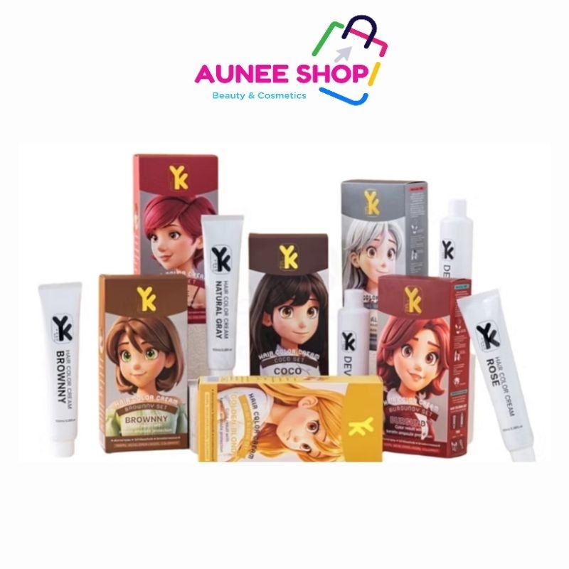 ส่งฟรี/มีไลฟ์ ลด50% YOKO โยโกะ แฮร์คัลเลอร์ ครีม สีย้อมผม Yk สารสกัดจากธรรมชาติ 100 มล