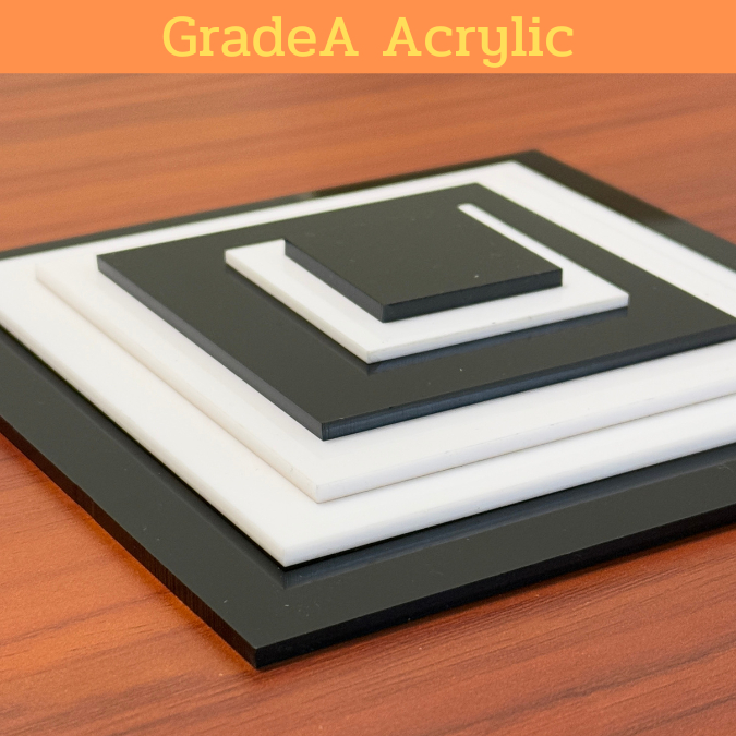 แผ่นอะคริลิคขนาด 40x60cm สีขาว , สีดำ ความหนา 2mm , 3mm , 5mm - รูปที่ 2