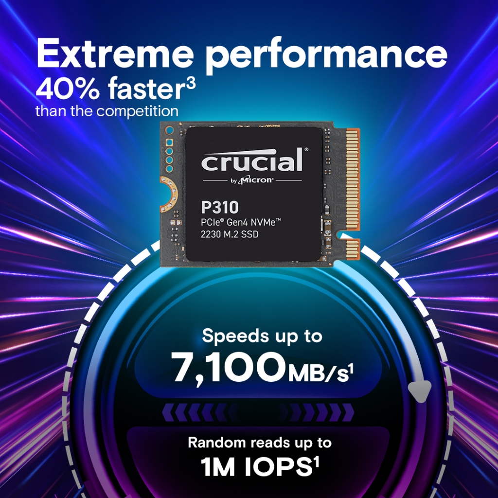 Crucial P310 2TB PCIe Gen4 NVMe 2230 M.2 SSD , เอสเอสดี