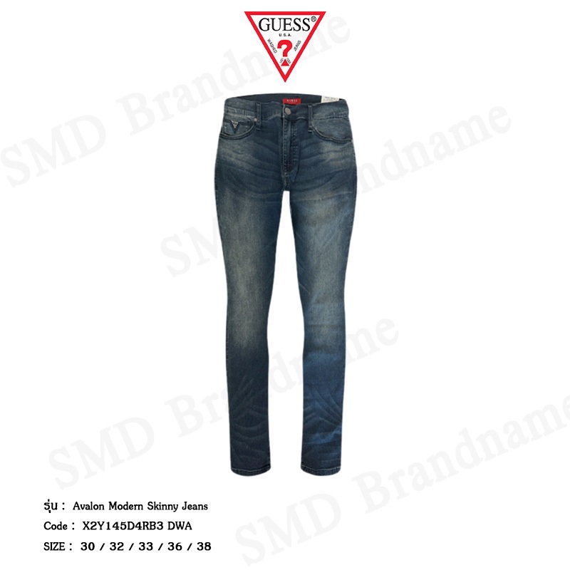 Guess กางเกงยีนส์ขายาว รุ่น Avalon Modern Skinny Jeans Code: X2Y145D4RB3 DWA