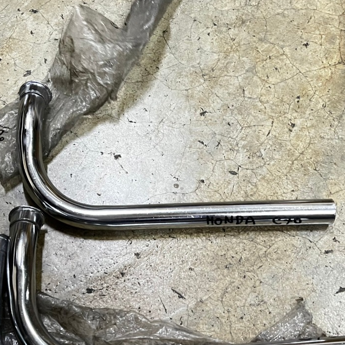 คอท่อ C70 C100 HONDA ลดราคา EXHAUST MUFFLER PIPE "CHROME" Fit For HONDA C70