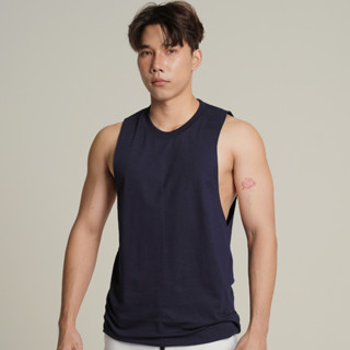 OLIVER MUSCLE เสื้อแขนเว้าผู้ชาย สีกรม ใส่ออกกำลังกาย Oliver…