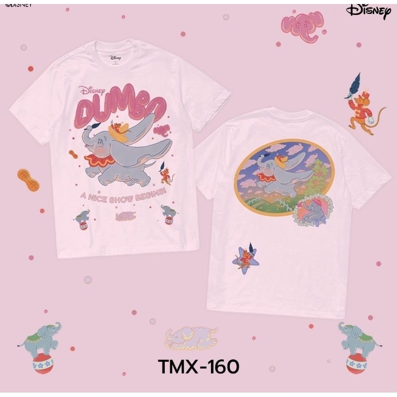 เสื้อDisney ลาย Dumbo 🐘 สีชมพู ลิขสิทธิ์แท้💯 ( TMX-160 )