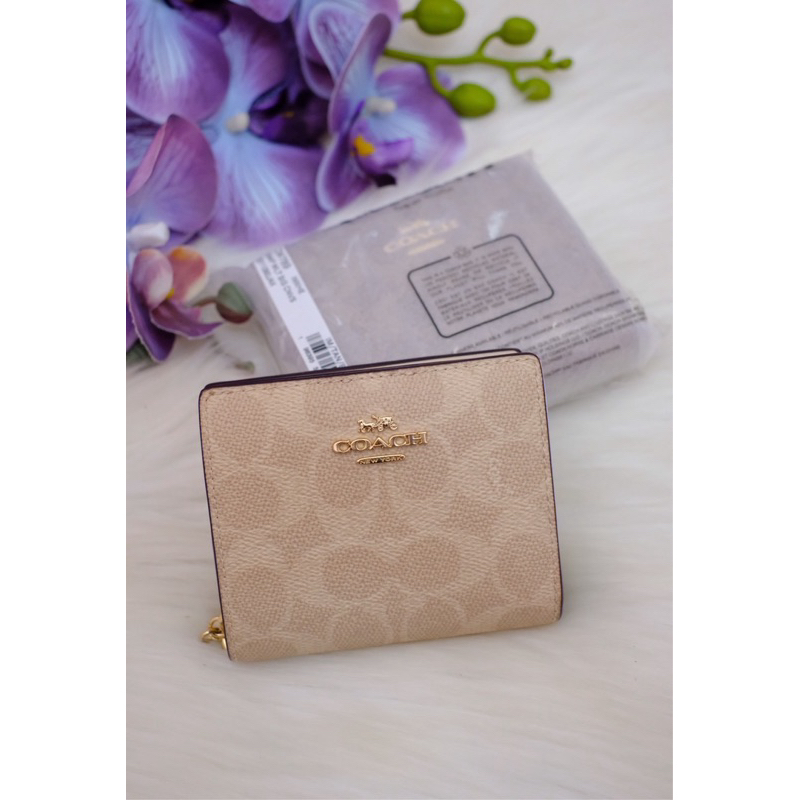 ❗️❗️แท้💯 กระเป๋าสตางค์ Coach Snap Wallet In Signature Canvas (CW789)❗️❗️