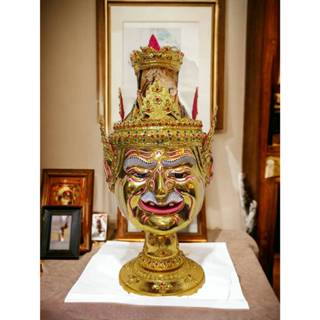 เศียรครู พ่อแก่ ฤาษี นารอท ขนาดครอบศรีษะ งานกระดาษ (ไม่ใช่เร…