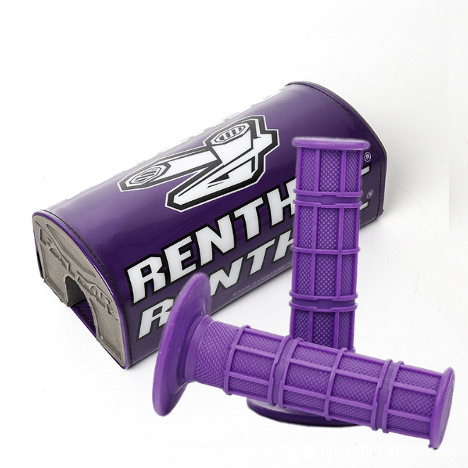 นวมแฮนด์ ทรงเหลี่ยม พร้อมปลอกแฮนด์ ลายRenthal หลากหลายสี พร้อมส่ง /72