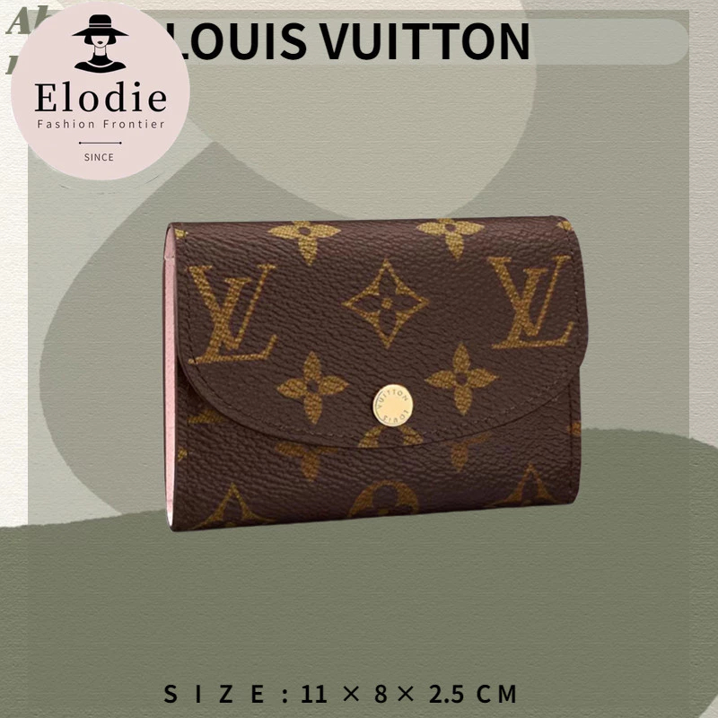 Louis Vuitton ROSALIE Coin Purse Ladies Card Holder Flip Wallet M41939