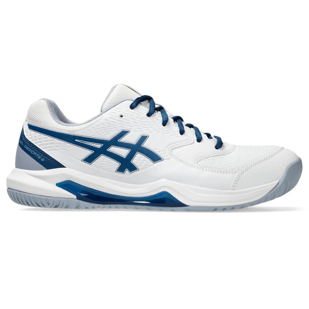 ASICS : GEL-DEDICATE 8 MEN CPS ผู้ชาย รองเท้าเทนนิส ของแท้ WHITE/MAKO BLUE