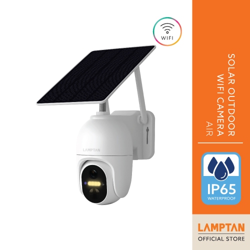 LAMPTAN กล้องวงจรปิดพลังงานแสงอาทิตย์ SOLAR OUTDOOR WIFI CAMERA AIR ใช้ภายนอกอาคาร ไม่ต้องเดินสายไฟ 