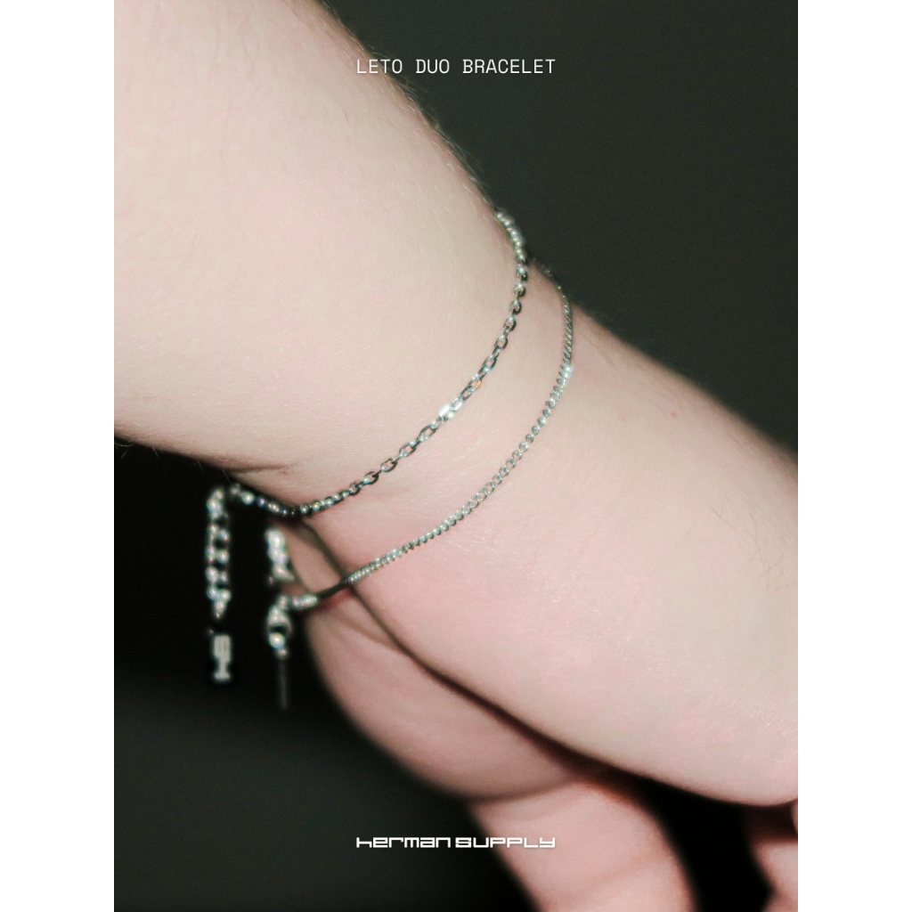 HERMAN SUPPLY - LETO DUO Bracelet สร้อยข้อมือ สแตนเลส แนวมินิมอล 1.5MM 1.8MM