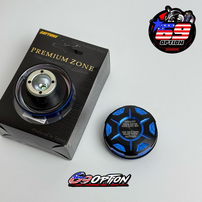 ฝาปิดถังน้ำมัน Daytona แท้(สีน้ำเงิน) แปลงแล้วใส่เวฟได้ทุกรุ่น/Giorno