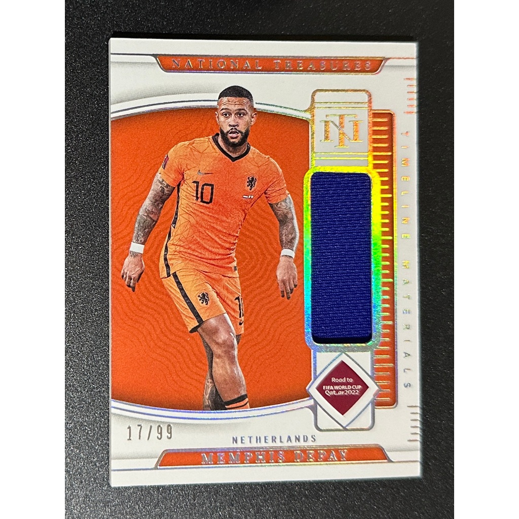 GAME WORN RUN /99 Memphis Depay National Treasures TM-MD