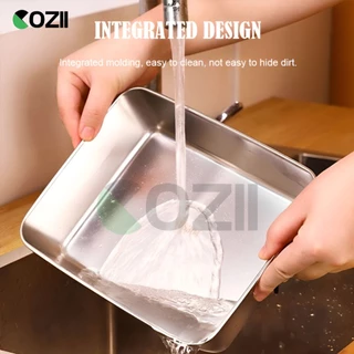 COZII กล่องสแตนเลส(มีฝา) กล่องใส่อาหารสแตนเลส กล่องเก็บอาหาร กล่องแสตนเลส 304 316 สําหรับเสิร์ฟอาหาร ผลไม้ เก็บอาหารสด