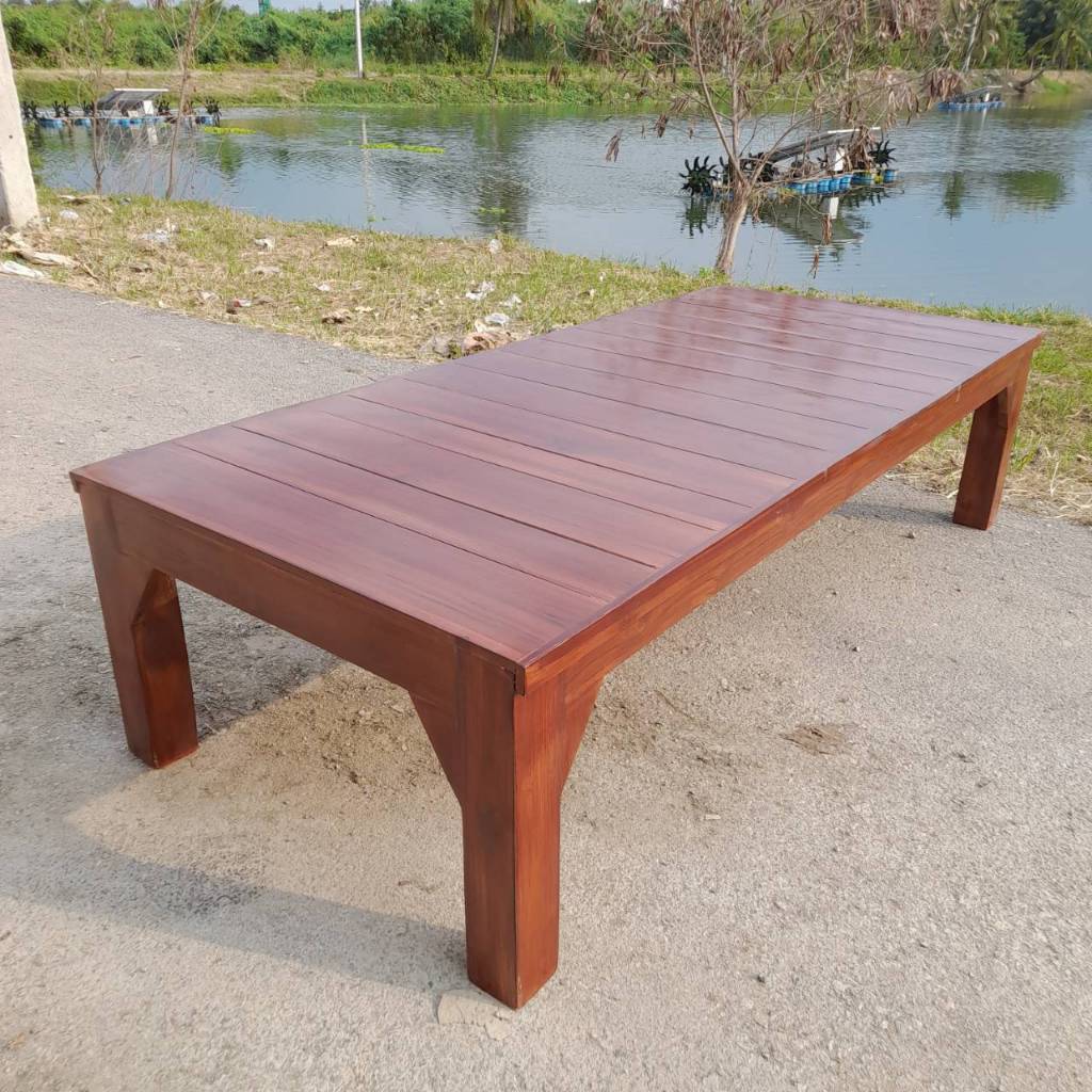 เตียงหัวโล้นไม้สัก เตียงนอนเดี่ยวขนาด80x180ซม เตียงไม่มีบังหัว-ท้าย เตียงไม้แท้ แข็งแรง รับนน.มากกว่า100kg. เตียงราคาถูก