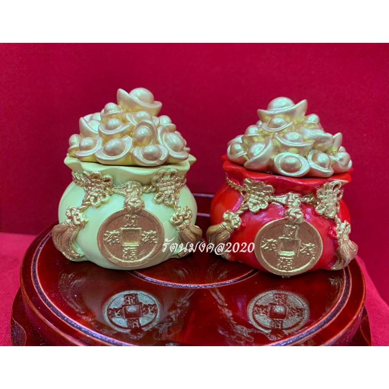 ถุงทองเรซิ่น 5.5 ซม.ตกแต่งบ้าน-รถยนต์เสริมฮวงจุ้ยเรียกเงินเรียกทองร่ำรวยของขวัญมงคลมอบให้คนพิเศษโอกาสสำคัญหรือเทศกาลมงคล