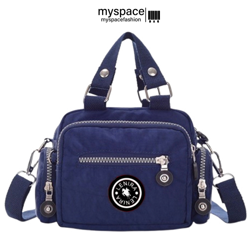 myspacefashion (MY1207) กระเป๋าสะพายข้างใบเล็กน่ารักช่องเยอะถือได้ (ล็อตใหม่ป้าย lenira )
