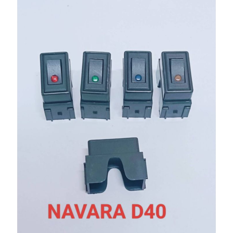 ช่องสวิทช์ NAVARA D40 ปี 2007-2013 พร้อมสวิทช์เปิด-ปิด LED 3ขา 12v.ให้เลือกใช้ แดง , เขียว , ส้ม และน้ำเงิน ราคาต่อ 1อัน