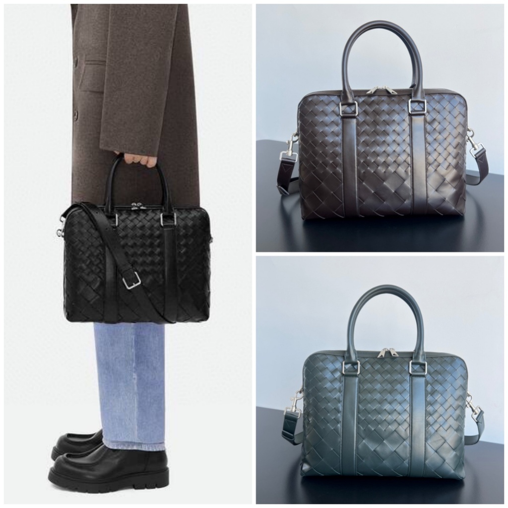 Pre order ราคา12400 Bottega Veneta 778081 กระเป๋าเอกสาร Briefcase หนังแท้ หนังวัว Size35.5*28*7.5cm