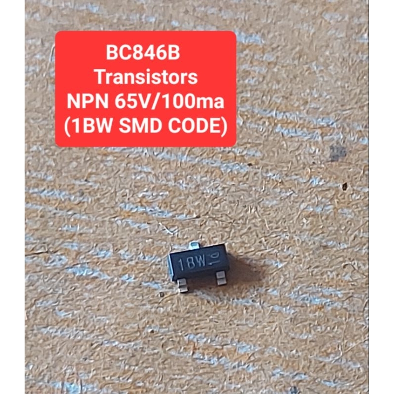 BC846B-215 NPN 65V/100ma (1BW SMD CODE)(ห่อละ10ตัว)(ราคาห่อละ)