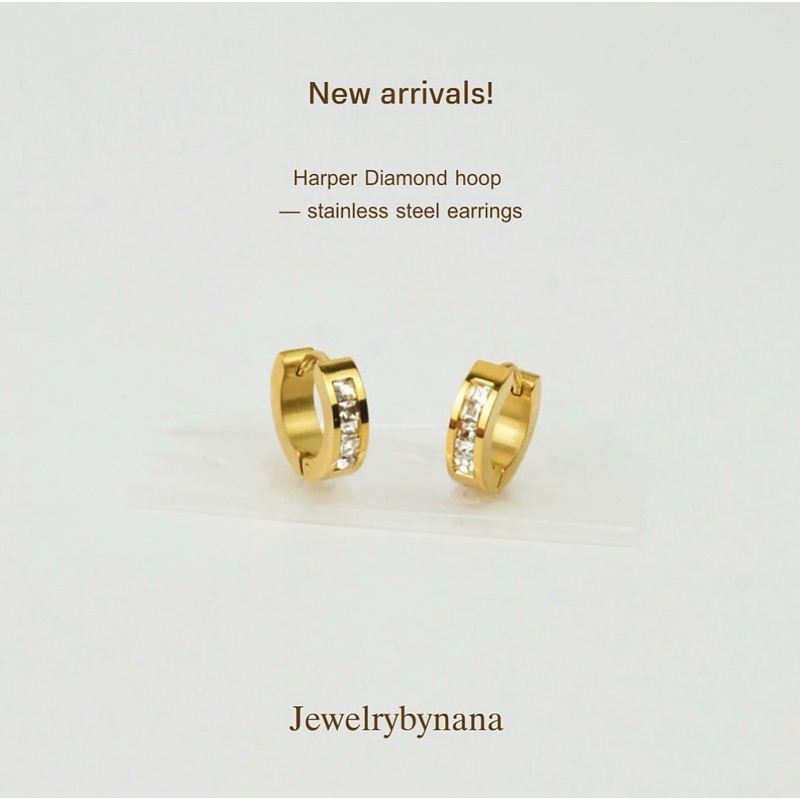 Harper Diamond hoop earrings