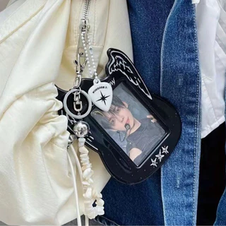 พร้อมส่ง พวงกุญแจ เฟรมการ์ดสไตล์ y2k สีเงิน cardholder framecard