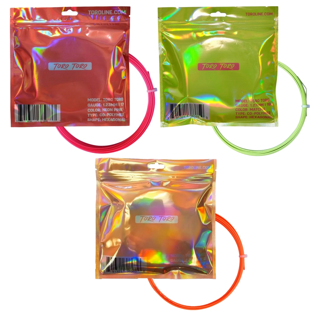 Toroline เอ็นไม้เทนนิส Toro Toro 16L/1.27mm / 17/1.23mm Tennis String Reel (3สี)