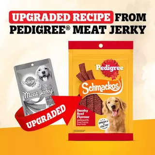 Pedigree Schmackos (Meat Jerky) ขนาด 300 กรัม เพดดิกรี ชแม้กโก้ (มีท เจอร์กี้) แบบแผ่น แบบแท่ง