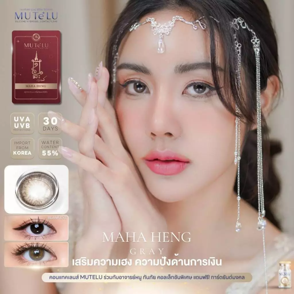 คอนแทคเลนส์ HYDROGEL Sirimongkol Mutelu สี Brown / Gray thumbnail 5