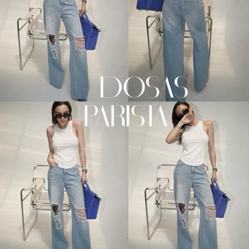 parista ชุดเซ็ท มือ2 กางเกงทรงสูงเสื้อผ้านิ่มใส่สบาย