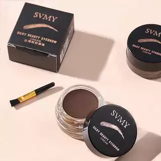 SVMY เจลเขียนคิ้วตลับ แห้งเร็ว เนื้อครีม สีชัด เกลี่ยง่าย กันน้ำ ติดทน เจลเขียนคิ้วธรรมชาติ ขนาด 6 กรัม