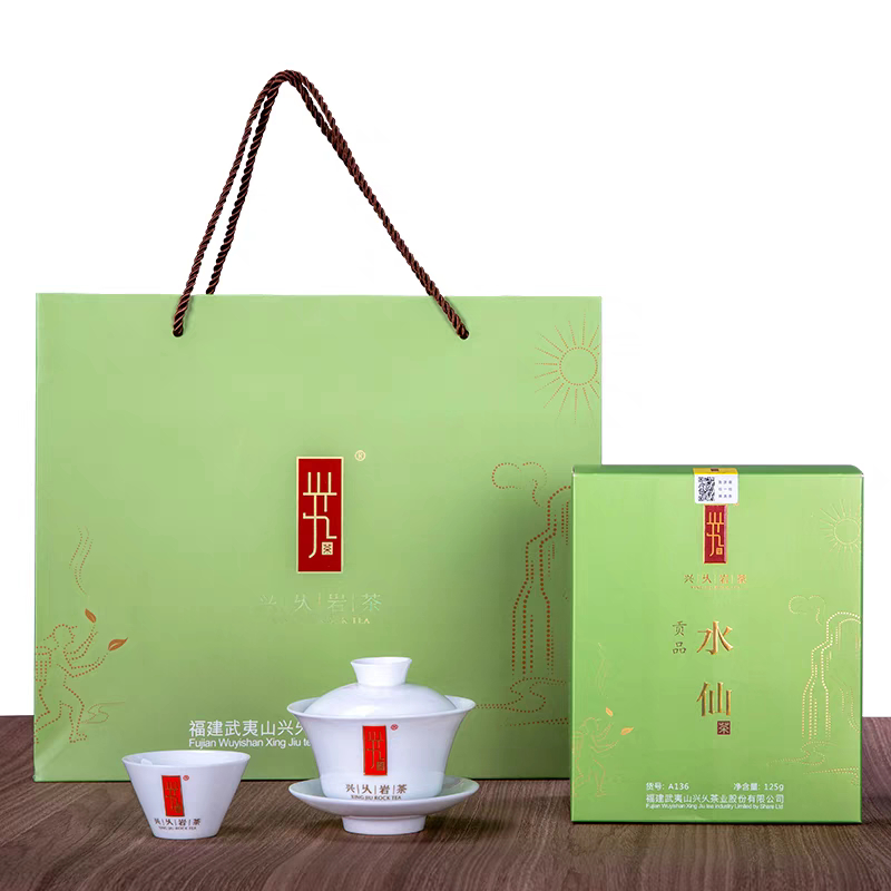 ชาอู่หลง สุ่ยเซียน Xing Jiu Yan Cha 兴乆岩茶 | Gong Pin Shui Xian 贡品水仙 เขียว (10x12.5 กรัม) 125 กรัม