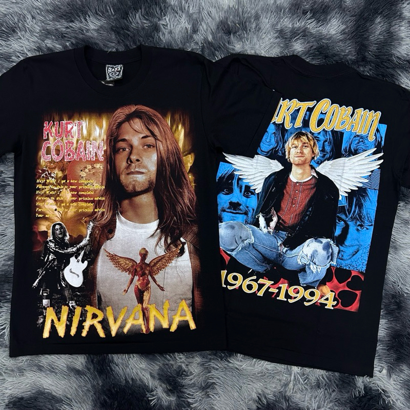เสื้อยืด Nirvana เคิทนางฟ้า ป้าย Themaxx ผ้าคอตตอน 100