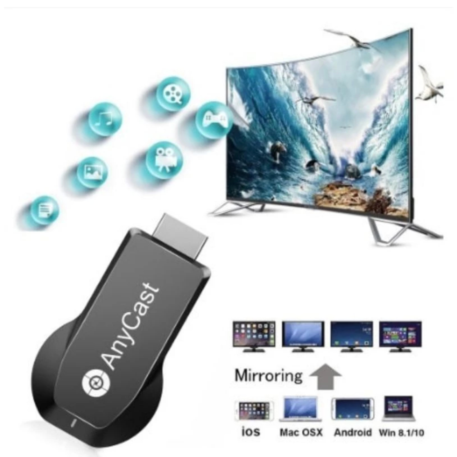 Anycast M12 Plus HDMI WIFI Display เวอร์ชั่นใหม่ล่าสุด มือถือทุกรุ่นต่อเข้าทีวี