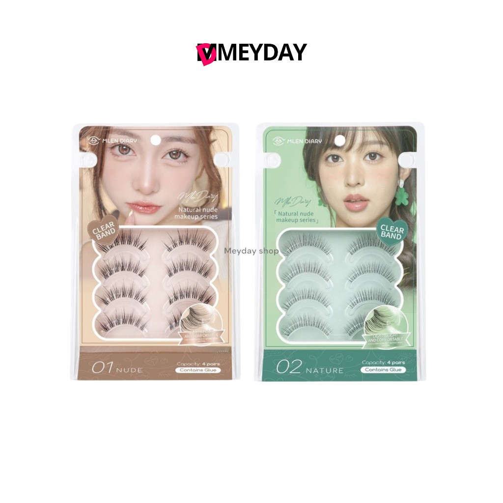 MLEN DIARY Strips Lashes - Naked Makeup เอ็ม เลน ไดอารี่ สตริป แลช - เนคเค็ท เมคอัพ