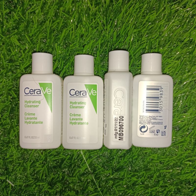 CERAVE Hydrating Cleanser 20mlทำความสะอาดผิวหน้าและผิวกาย สำหรับผิวธรรมดา-ผิวแห้ง
