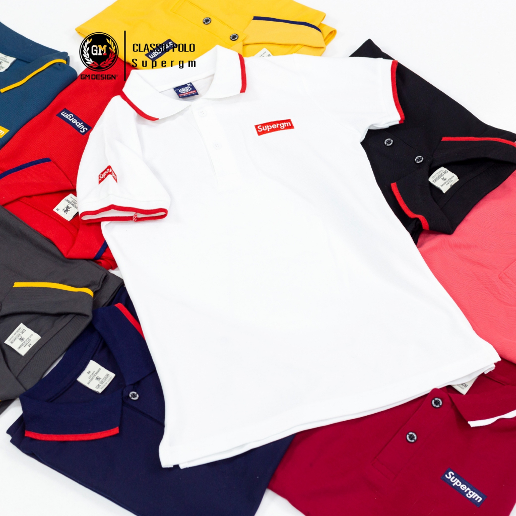 [พร้อมส่งจากไทย] namsap GM Polo super GM ปักอกซ้าย เสื้อโปโล คอปก ผู้หญิง แขนสั้น ริ้วขอบคอ ผ้าจุติ เกรดพรีเมี่ยม