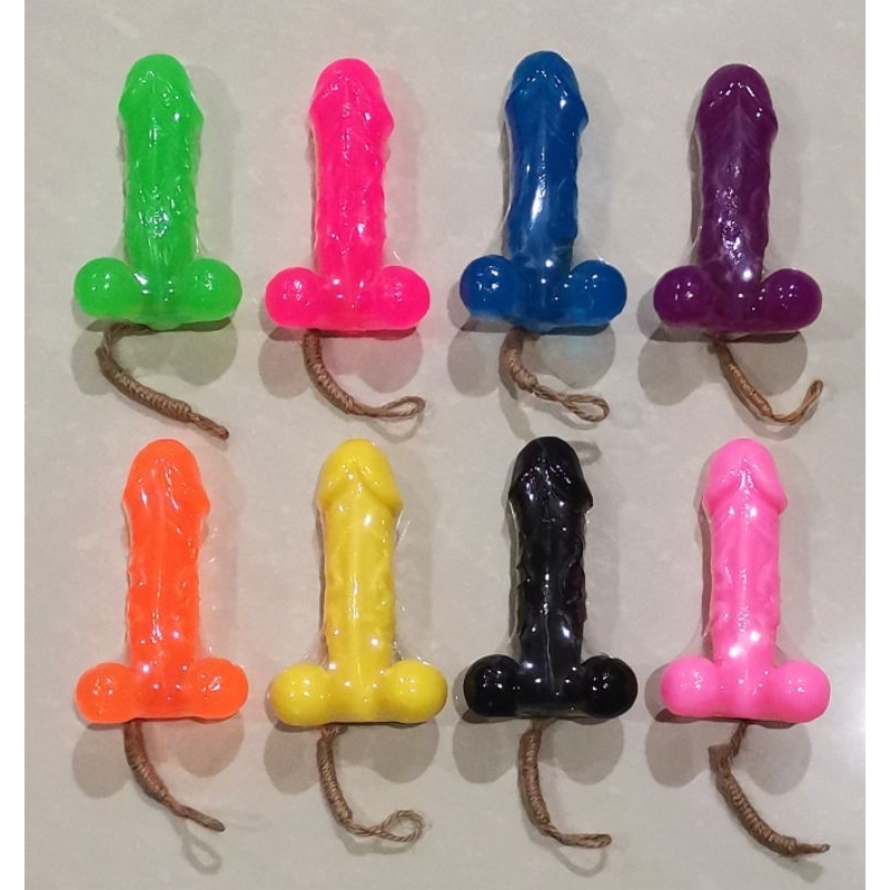 สบู่แฟนซีปลัดขิก แถมถุงตาข่ายตีฟอง คละสุ่มสี ของขวัญของโชว์กลิ่นหอม