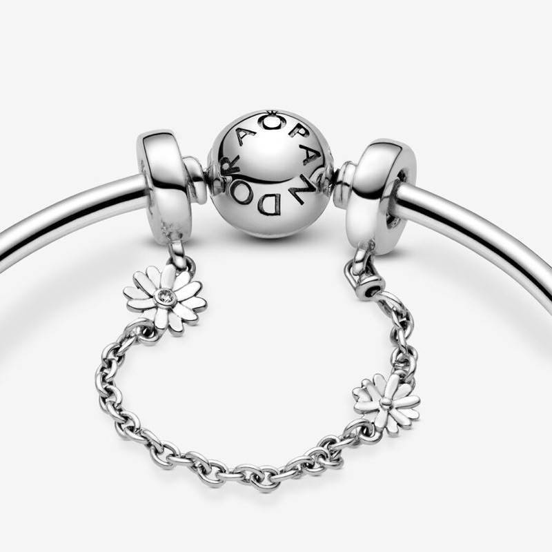 (ของแท้ พร้อมส่ง) Pandora Daisy Safety Chain รูปที่ 5