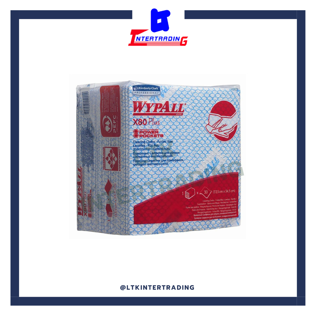 WYPALL X80 blue ผลิตภัณฑ์เช็ดทำความสะอาด ไวป์ออลล์เอ๊กซ์ 80 ไวเปอร์ code : 19139